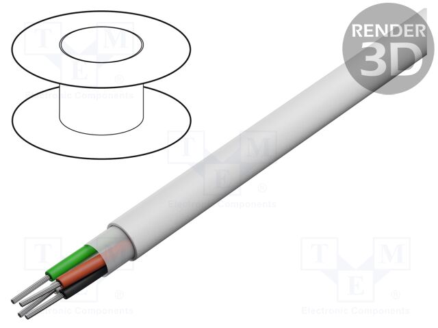 Wire; Alpha Essential C&C; 4x24AWG; unshielded; 300V; 30.5m; Cu