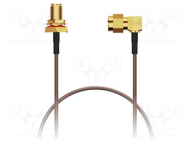 Cable; SMA male,SMA female; brown; -40÷125°C; 0÷6GHz; 150mm; 50Ω