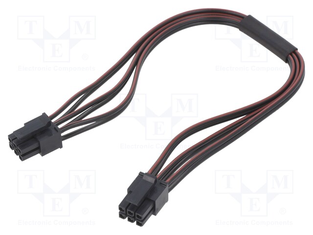 Cable; Micro-Fit 3.0; female-female; PIN: 6; 0.4m; 4A; TLYp; 0.35mm2