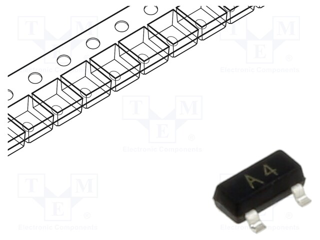 Diode: switching; SMD; 70V; 0.2A; 6ns; SOT23; Ufmax: 1.25V; Ifsm: 2A