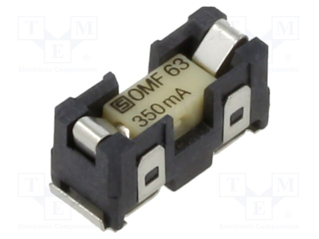 Fuse holder; cylindrical fuses; Mounting: SMT; -40÷85°C; 350mA