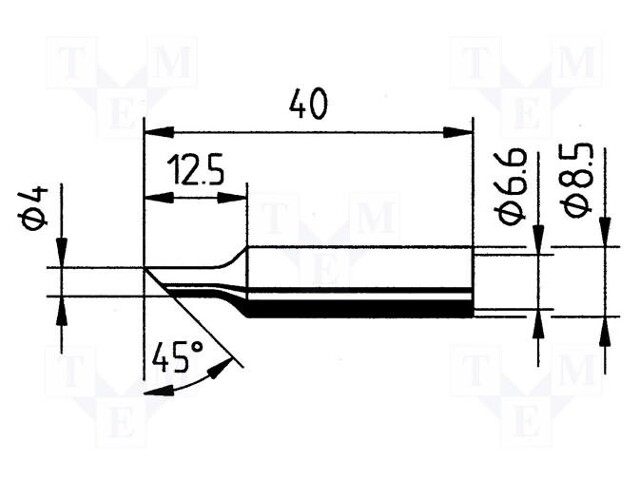 Tip; hoof; 4mm