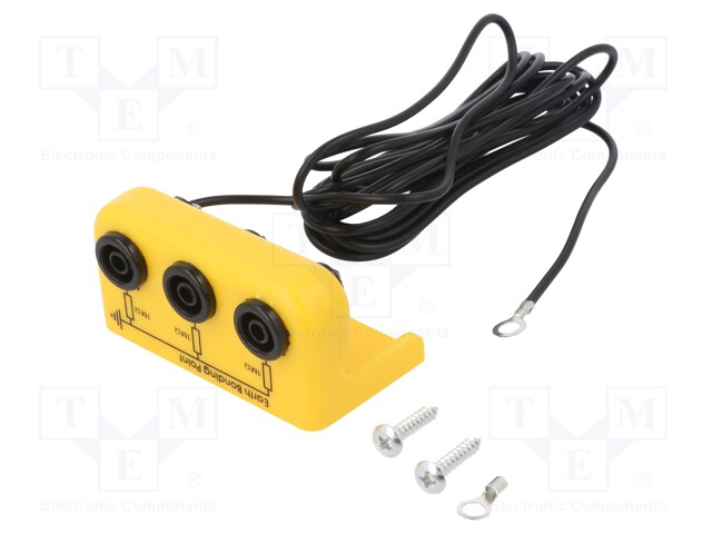 Grounding of cable systems; Features: three 4mm banana sockets