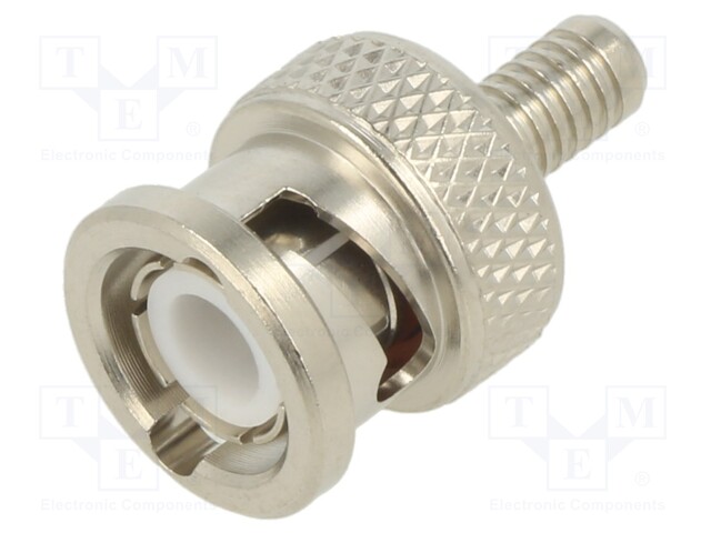 Plug; BNC; male; straight; 50Ω; RG174,RG316; crimped; for cable