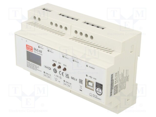 DALI controller; 100÷305VAC; 140÷430VDC; DIN; -25÷45°C