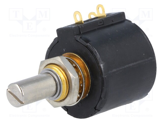 Potentiometer: shaft; multiturn; 5kΩ; 1.5W; ±3%; 6.35mm; linear