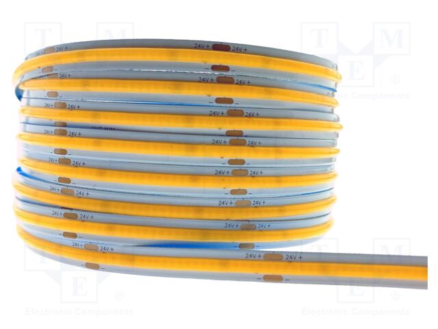 LED tape; white warm; 12V; 8mm; IP20; 140°; 6W/m; CRImin: 90