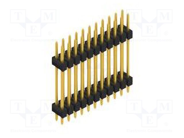 Connector: pin strips; pin header; male; PIN: 22; 2.54mm; THT; 2x11