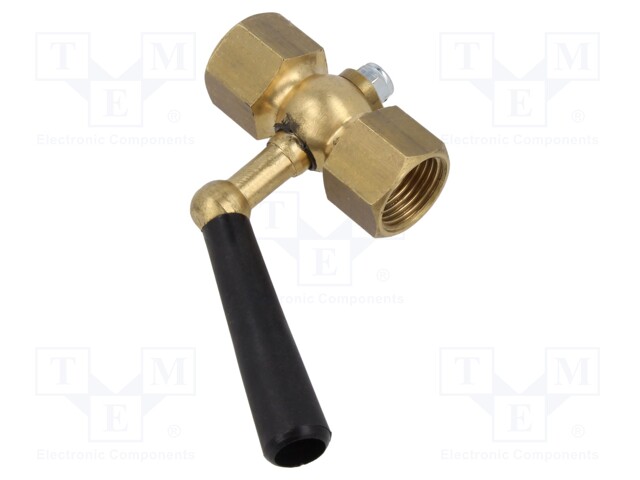 Ball valve; max.16bar; Mat: brass; Input thread: G 1/2" internal