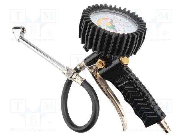 Wheel inflation gun; with manometer; 200l/min; L: 300mm; Ø: 63mm