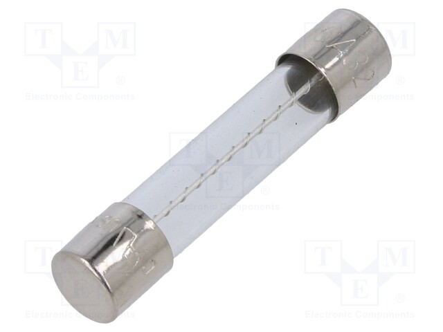 Fuse: fuse; 16A; 32/250VAC; glass; 6.35x31.8mm; brass