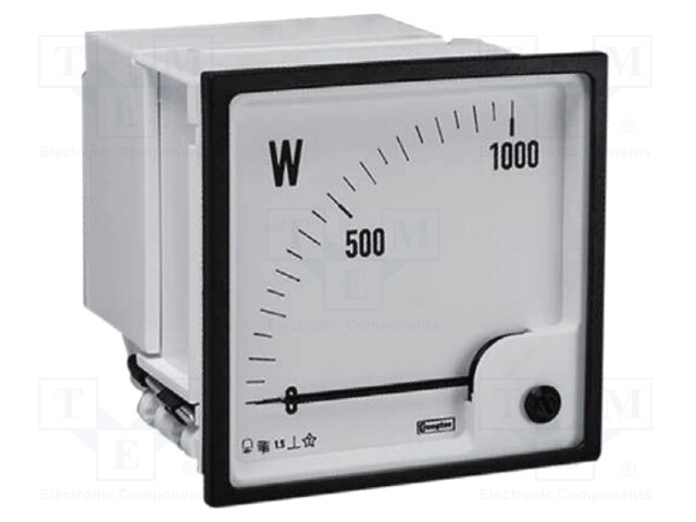 Meter: panel; analogue; 0÷1.5MW; Iin: 1A; Class: 1,5; 50÷60Hz; panel
