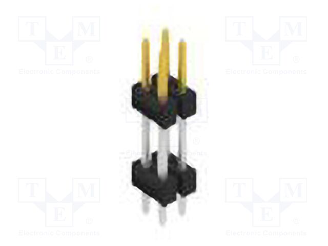 Connector: pin strips; pin header; male; PIN: 4; 2.54mm; THT; 2x2