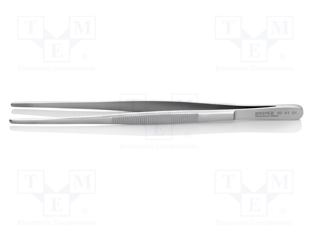 Tweezers; 200mm; Blades: straight; Blade tip shape: rounded