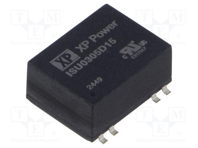 Isolated Board Mount DC/DC Converter, ITE, 2 Output, 3 W, 15 V, 100 mA, -15 V