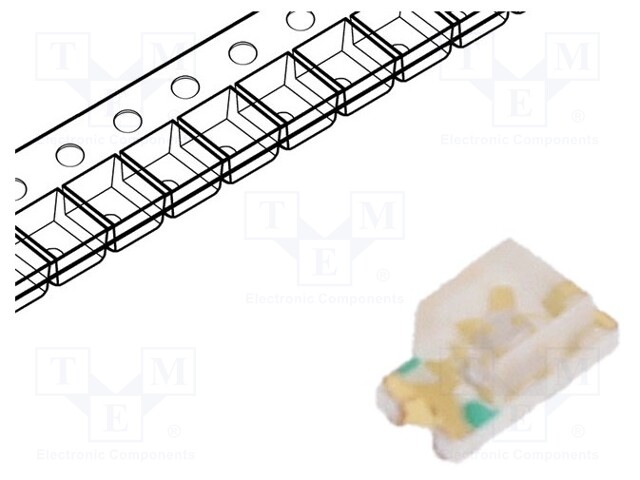 LED; SMD; 0603; blue; 120mcd; 1.6x0.8x0.8mm; 130°; 2.8÷3.6V; 20mA