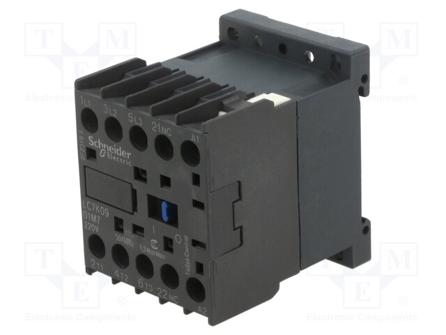 Contactor: 3-pole; NO x3; Auxiliary contacts: NC; 220VAC; 9A