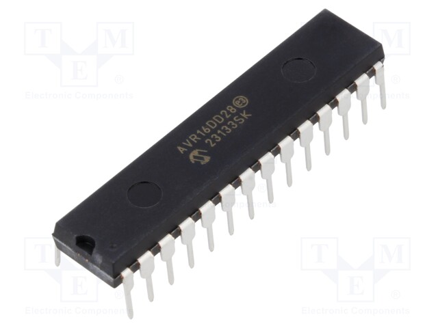 IC: AVR microcontroller; EEPROM: 256B; SRAM: 2kB; Flash: 16kB; Cmp: 1