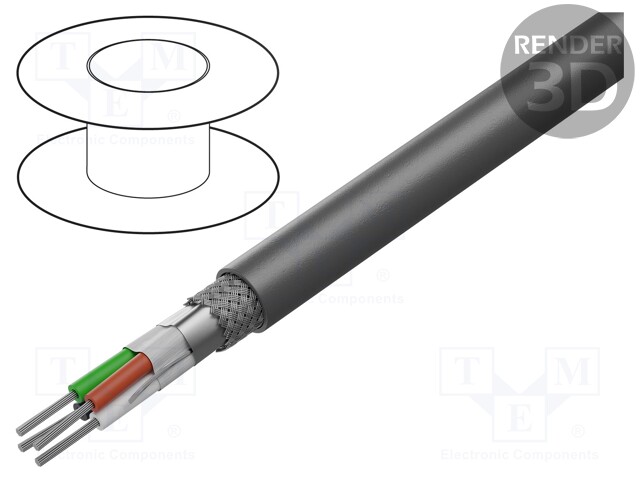 Wire; Xtra Guard® Flex; 4x26AWG; Al foil,tinned copper braid