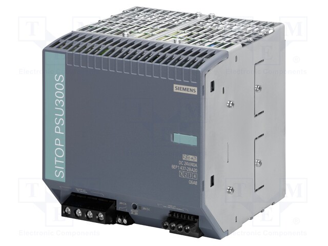 Power supply: switched-mode; 960W; 24VDC; 40A; 3x340÷550VAC; IP20