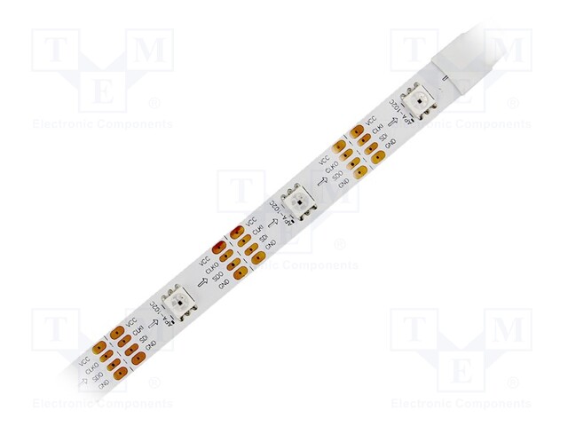 Programmable LED tape; RGB; 5050; 5V; LED/m: 30; 10mm; white PCB