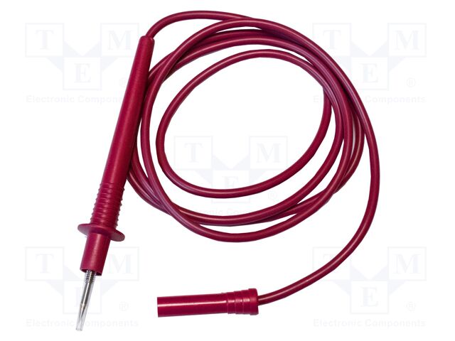 Test lead; 10A; probe tip,banana plug 4mm; insulated; Len: 1.2m