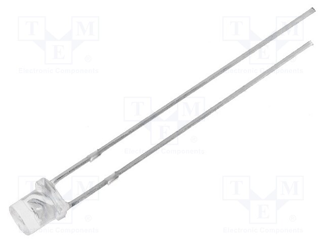 LED; 3mm; sea green; 1120÷1560mcd; 140°; Front: flat; Pitch: 2.54mm
