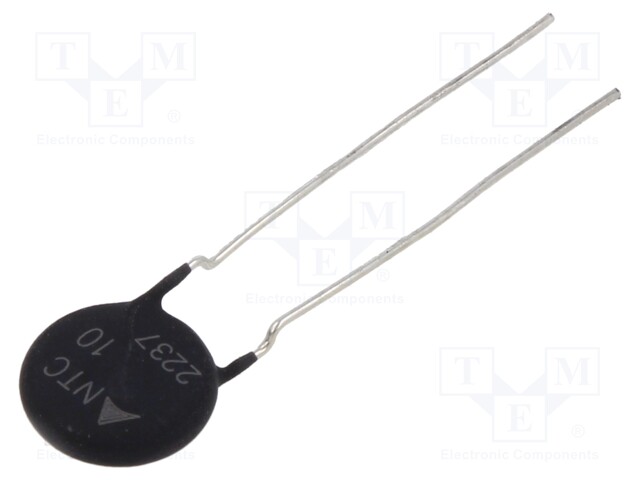 Thermistor, ICL NTC, 10 ohm, -20% to +20%, Radial Leaded, B57236S0 Series