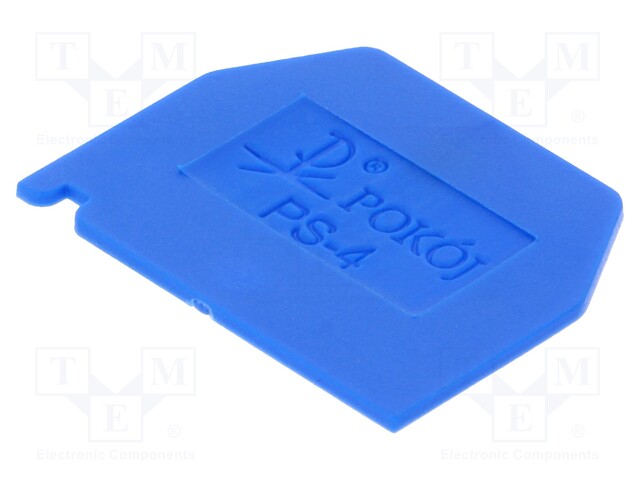 End plate; Application: ZG-G2.5,ZG-G4; blue; Width: 1mm; polyamide