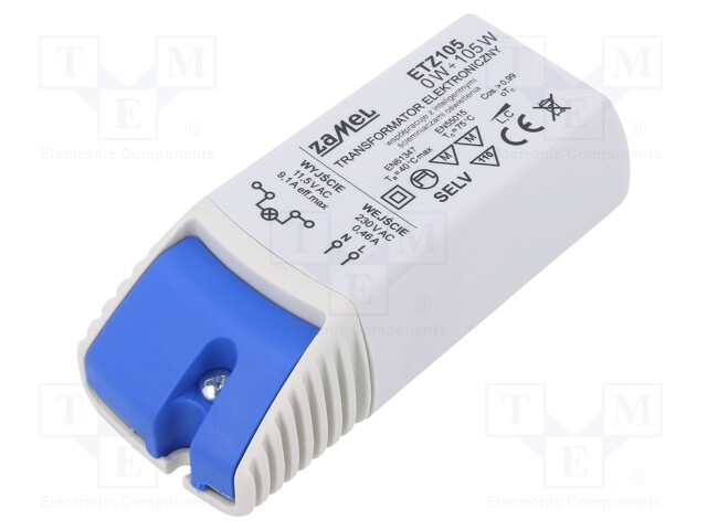 Transformer: electronic; 105VA; 230VAC; 11.5V; IP20; 108x44x33mm
