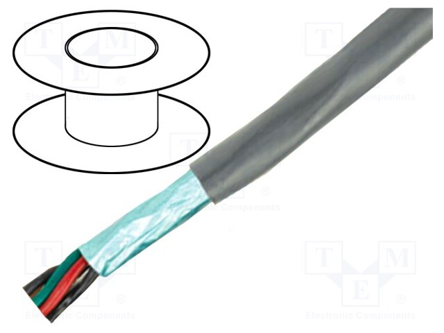 Wire; Pro-Tekt™,UL AWM 10002,UL AWM 2464; 4x24AWG; PVC; grey