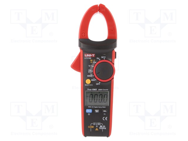 AC digital clamp meter; Øcable: 30mm; LCD (6000),with a backlit