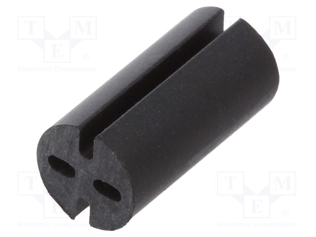 Spacer sleeve; LED; Øout: 5.1mm; ØLED: 5mm; L: 10mm; black; UL94V-0