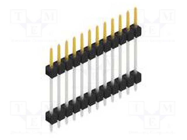 Connector: pin strips; pin header; male; PIN: 12; 2.54mm; THT; 1x12