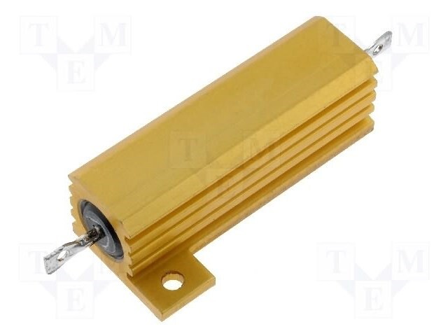 Resistor: wire-wound; with heatsink; screw; 10Ω; 50W; ±5%; 50ppm/°C