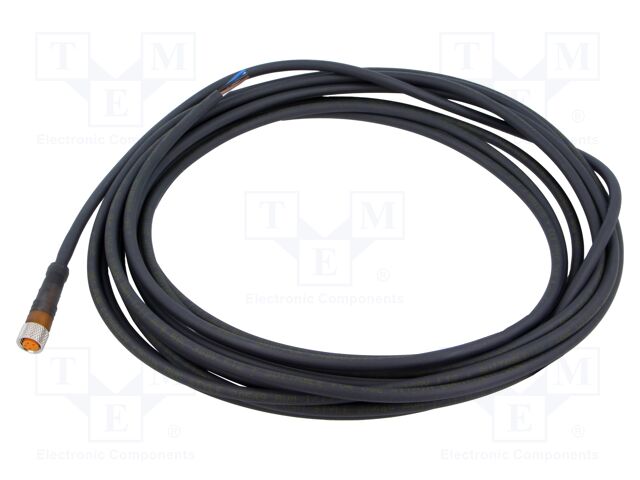Connection lead; M8; PIN: 4; straight; 5m; PUR; female