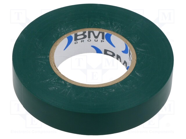 Tape: electrical insulating; W: 15mm; L: 25m; Thk: 0.15mm; green