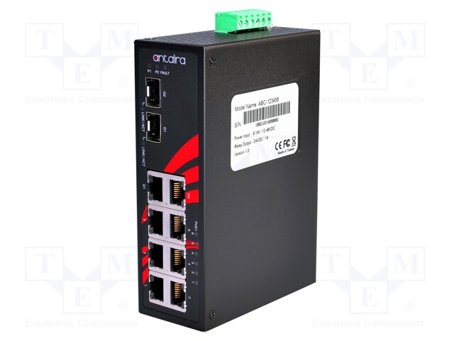 Industrial module: switch PoE Ethernet; unmanaged; 48÷55VDC