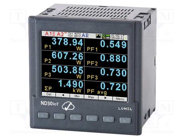 Power network meter; digital,mounting; ND30IOT; 57.7÷230V; 1A,5A