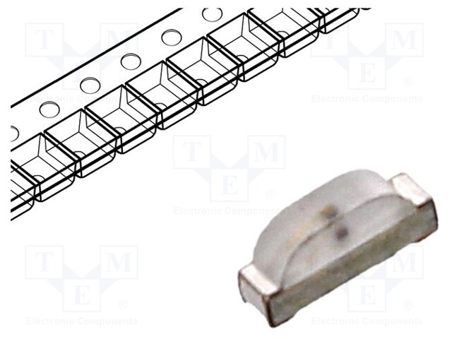 LED; SMD; 0802; yellow; 70÷150mcd; 2.1x0.6x1mm; 120°; 1.8÷2.4V; 20mA