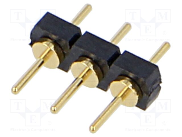 Connector: pin strips; male; PIN: 3; 2.54mm; gold-plated; THT