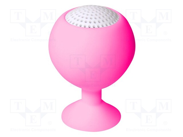 Speaker; pink; 3h; 1.5W; Enclos.mat: silicone