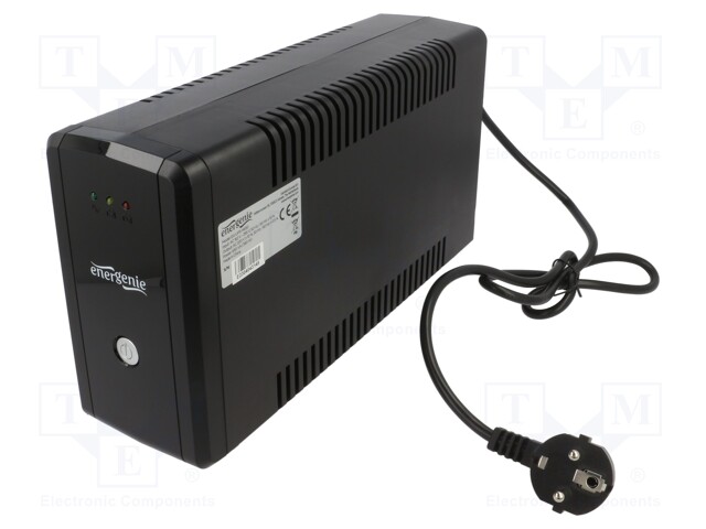 Power supply: UPS; 100x280x140mm; 390W; 650VA; 4.3kg; Schuko x2