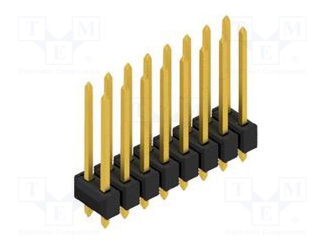 Connector: pin strips; pin header; male; PIN: 16; 2.54mm; THT; 2x8