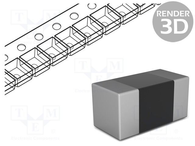 Ferrite: bead; Imp.@ 100MHz: 1000Ω; Mounting: SMD; Case: 0603