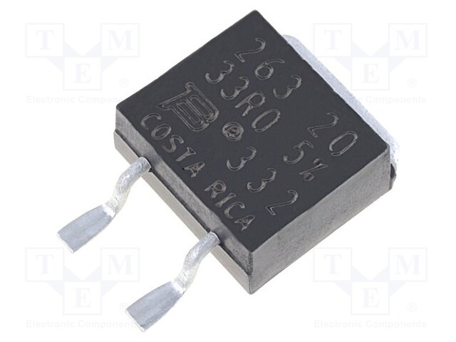 Resistor: thick film; THT; TO263; 33Ω; 20W; ±5%; -55÷150°C