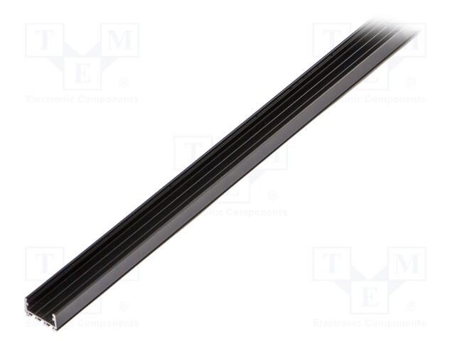 Profiles for LED modules; black; L: 1m; GIZA-LL; aluminium