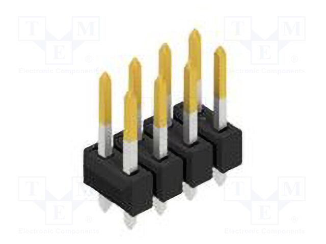 Connector: pin strips; pin header; male; PIN: 8; 2.54mm; THT; 2x4