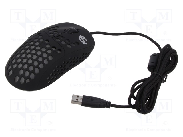 Optical mouse; black; USB A; wired; Features: DPI change button