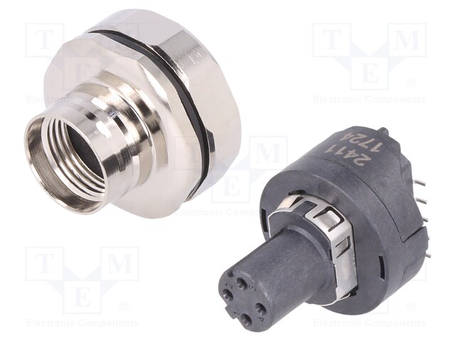 Socket; M12; PIN: 4; female; D code-Ethernet; SMT; IP65/IP67; angled